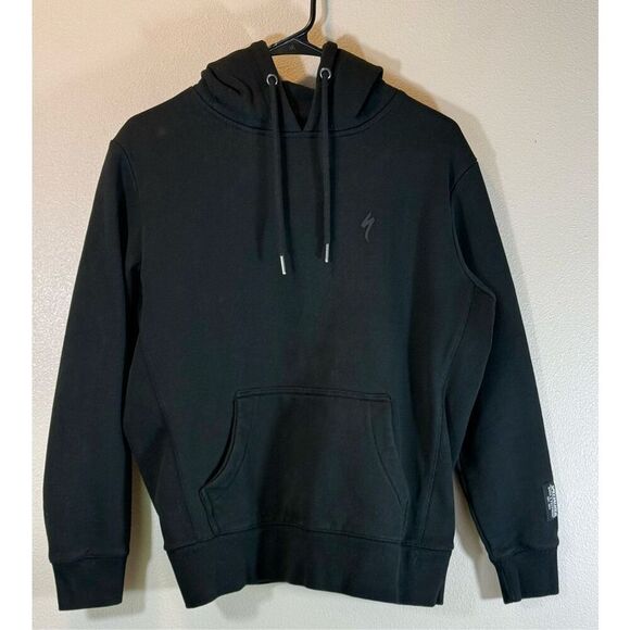 NWOT Specialized Logo Black Hoodie Pull Over Sweatshirt Men's Medium - Picture 2 of 11